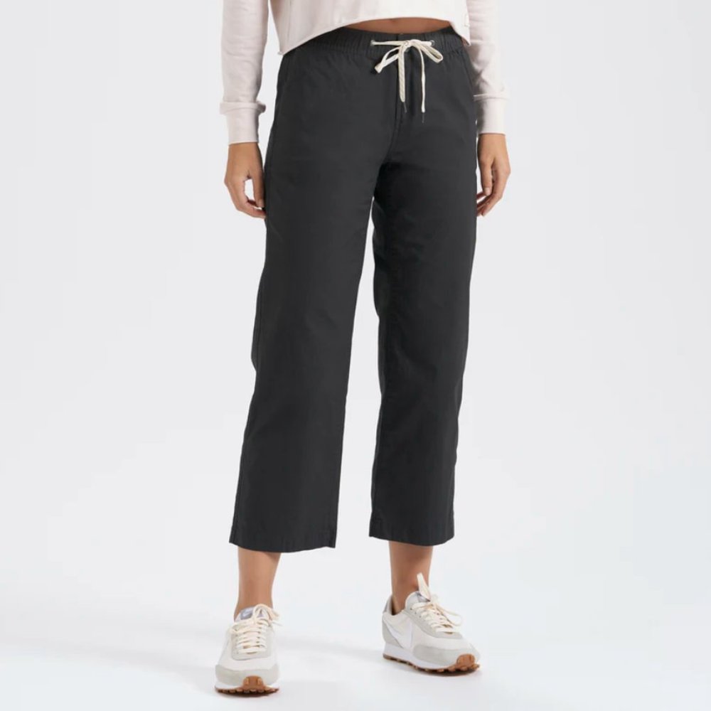 Vuori Womens Wideleg Ripstop Pant - Charcoal - S